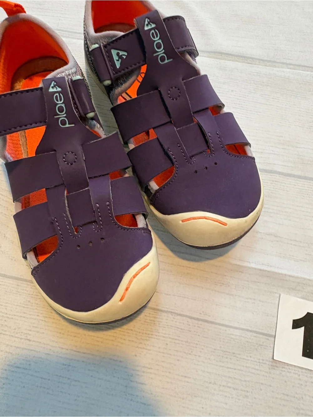 Plae Sam Purple and Orange Closed-Toe Sport Sandals